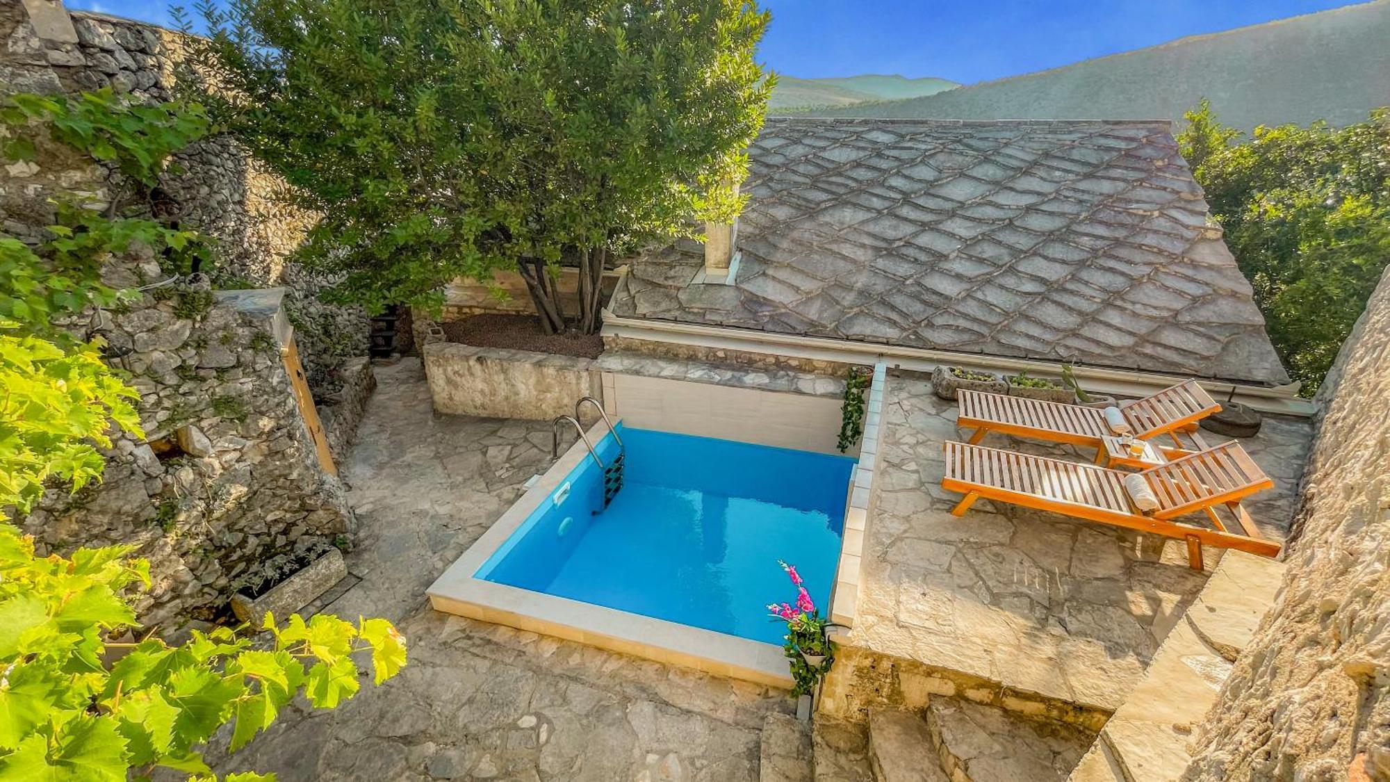 Villa Historic Pocitelj With Pool And Incredible Views On The River And Landmarks Ngoại thất bức ảnh